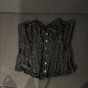 Black Lace Corset Top